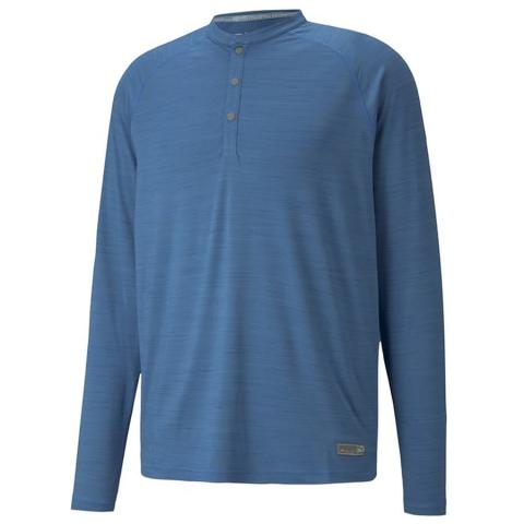 Polo Puma EGW CLOUDSPUN Mat Henley - Azul, Hombre, Golf